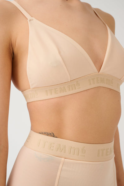 ITEM m6 S‚0-4 / Apricot All Mesh Triangle Bralette