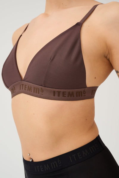 ITEM m6 S‚0-4 / Cacao All Mesh Triangle Bralette