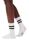 ITEM m6 White-Black / Small Conscious Compression Crew Ribbed Socks