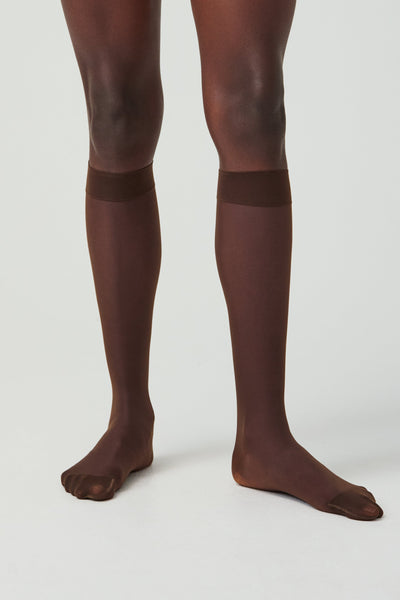 ITEM m6 Small‚shoe 4 - 6.5 / Cacao Invisible Sheer Compression Knee Highs