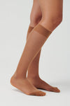 ITEM m6 Small‚shoe 4 - 6.5 / Milk Chocolate Invisible Sheer Compression Knee Highs