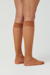 ITEM m6 Medium‚shoe 7- 9 / Toffee Invisible Sheer Compression Knee Highs