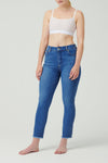 ITEM m6 0-2‚(Euro 34) / Crushed Blue Cropped High Waist Shape Jeans - Last Chance