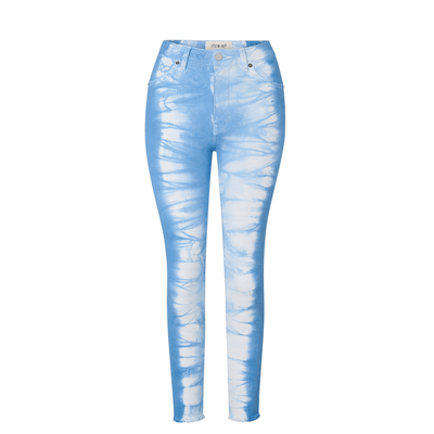 ITEM m6 0-2‚(Euro 34) / Dipped Blue Cropped High Waist Shape Jeans