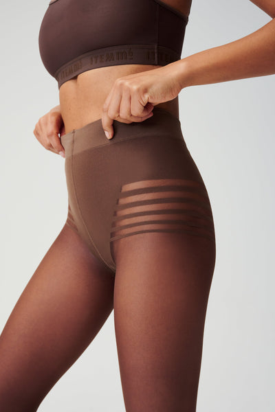 ITEM m6 Small‚0-4 / L2 (Tall) / Cacao Invisible Sheer Compression Support Tights
