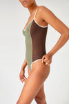 ITEM m6 All Mesh Shape Thong  Color Block Bodysuit - LAST CHANCE/FINAL SALE