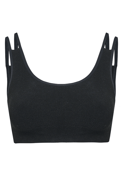 ITEM m6 Small‚0-4 / Black Soft Ribbed Bralette