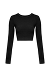 ITEM m6 Small‚0-4 / Black Soft Ribbed Cropped Top