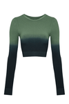 ITEM m6 Small‚0-4 / Olive Black Soft Ribbed Cropped Top