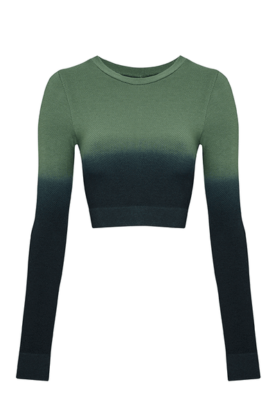 ITEM m6 Small‚0-4 / Olive Black Soft Ribbed Cropped Top