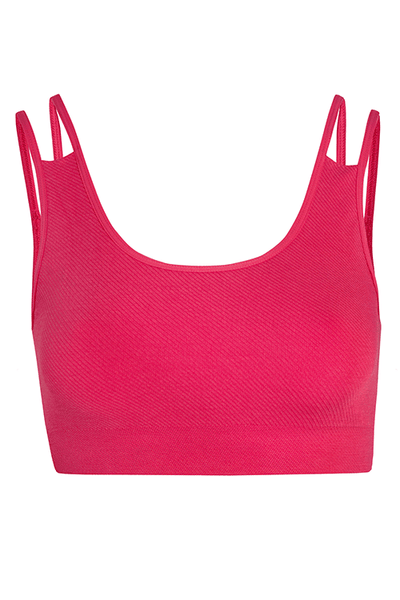 ITEM m6 Small‚0-4 / Pink Soft Ribbed Bralette