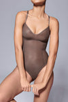 ITEM m6 S‚0-4 / Cacao All Mesh Shape Thong Bodysuit