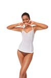 ITEM m6 Small‚0-4 / White All Mesh Convertible Shape Camisole